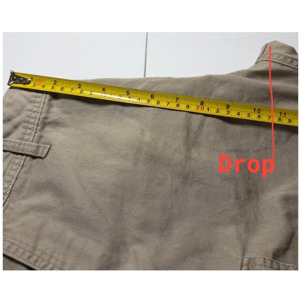 Oakley Mens Khaki Tan Cargo Shorts Size 31 Twill Outdoor Casual 6-Pocket